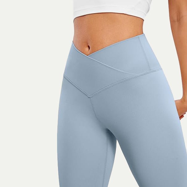 Cross Waist Yoga Flare Leggings